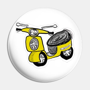 Yellow scooter Pin