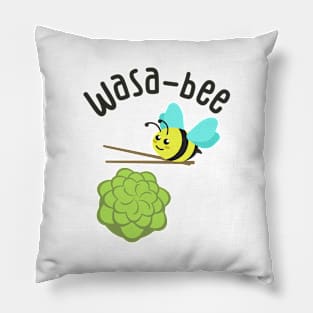 Cute Wasabi Bee Pun Pillow