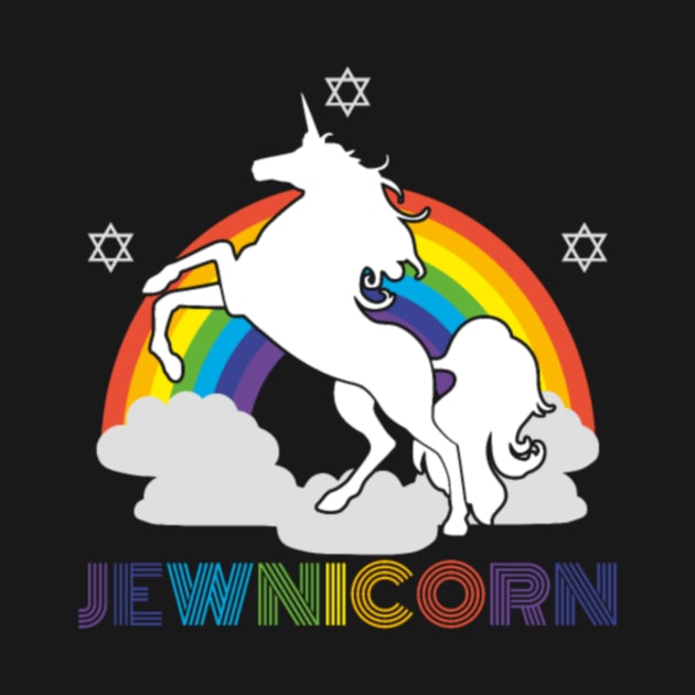 Jewnicorn - Jewish Unicorn Jew Funny Gift by Xizin Gao