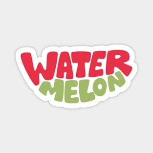 Watermelon Typography, Hand Drawn © GraphicLoveShop Magnet