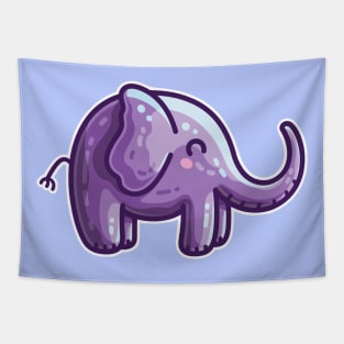 Kawaii Cute Purple Elephant Tapestry