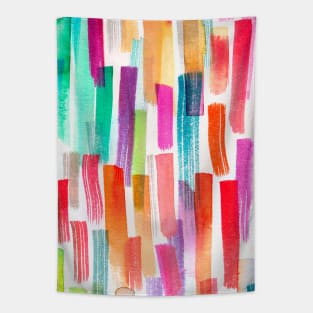 Pocket - Colorful Brushstrokes Multicolored Tapestry