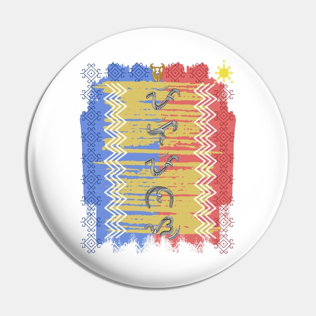 Philippine Flag / Baybayin word Pilipinas (Philippines) Pin by Pirma Pinas