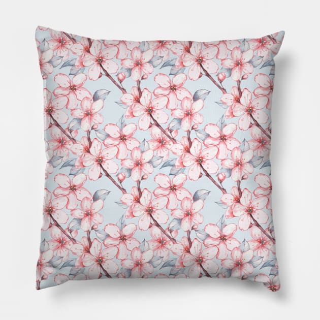 Cherry blossom Pillow by Gribanessa