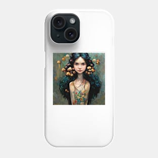 Brown Mushroom Faerie by Kim Turner Art Phone Case