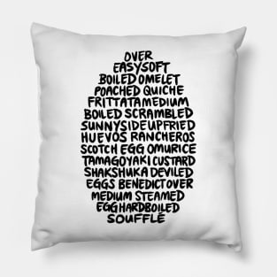 Eggs in Different Styles Egg Design Pillow