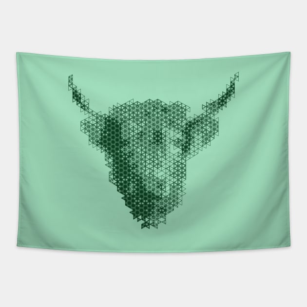 Kumiko Buffalo Animal Portrait Tapestry by shultcreative