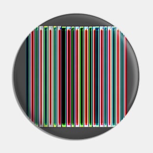 Red and green stripe pattern Pin