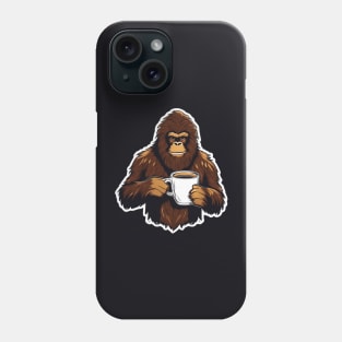 Bigfoot Likes Coffee. Phone Case