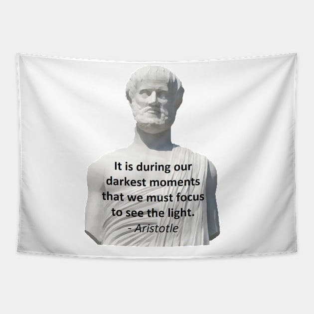 Aristotle - Darkest Moments Tapestry by jmtaylor