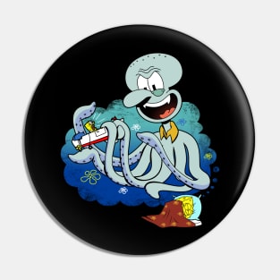 Funny Cute Horror Scary Kraken Nightmare Cartoon Pin