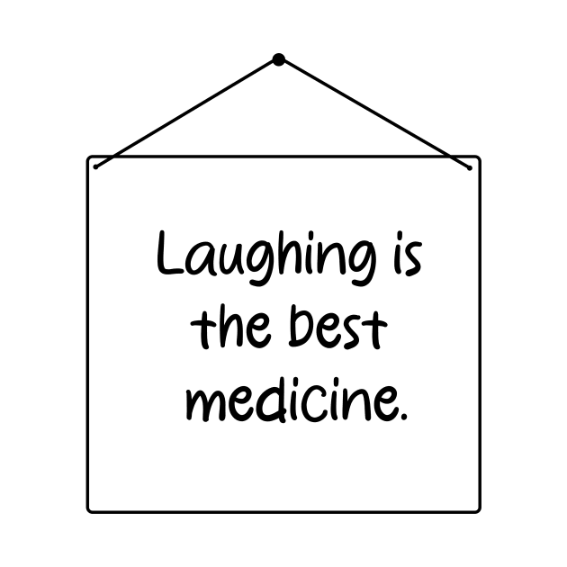 Laughter's Healing Touch: Minimalist Quote Art by Pawsitive2Print