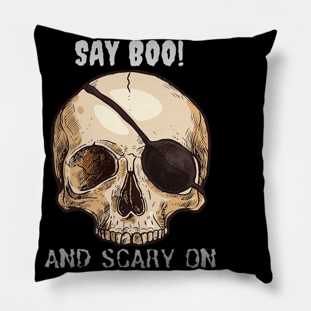 Say boo and scary on Pillow by Kachanan@BoonyaShop