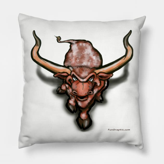 Longhorn Pillow by Kevin Middleton