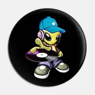 Badass Baby Alien Dj Pin