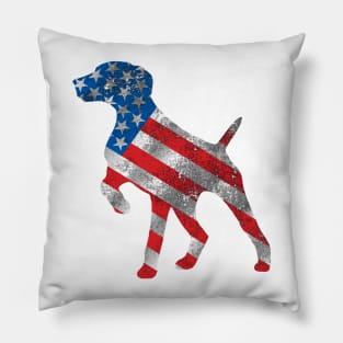 'Police Dog USA Flag' Cute July 4th Freedom Gift Pillow