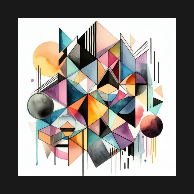 Psychedelic looking abstract illustration geometric shapes by WelshDesigns