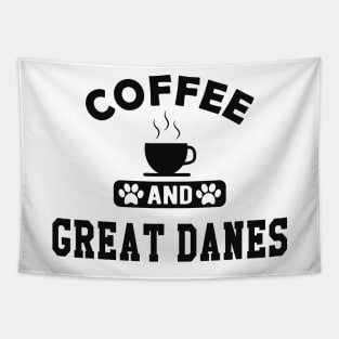 Great Dane Dog - Coffee and great danes Tapestry