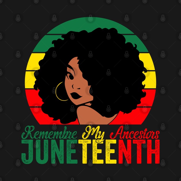 Juneteenth Remembre My Ancestors, Celebrate African American Freedom Day Women by Zakzouk-store