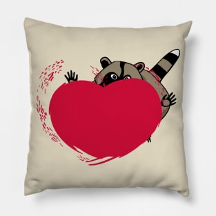 Original design Raccoon heartbreaker Pillow