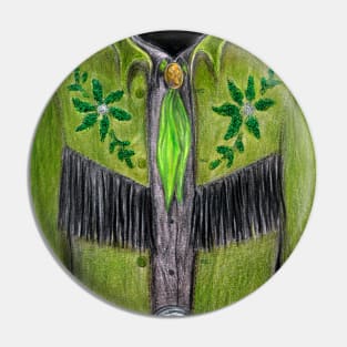 Green suit Pin