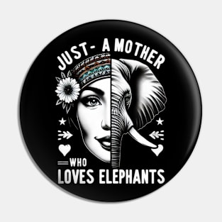 Majestic Elephant-Human Harmony Portrait Pin