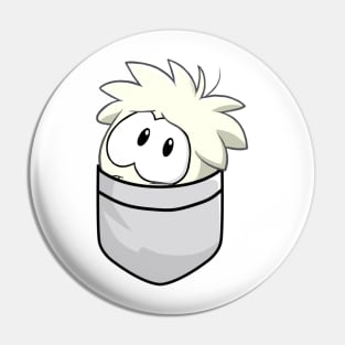 White Puffle Pin