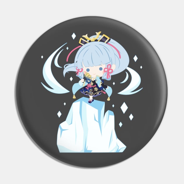 Genshin Impact - Cute Ayaka Ice Pin by moonquarius