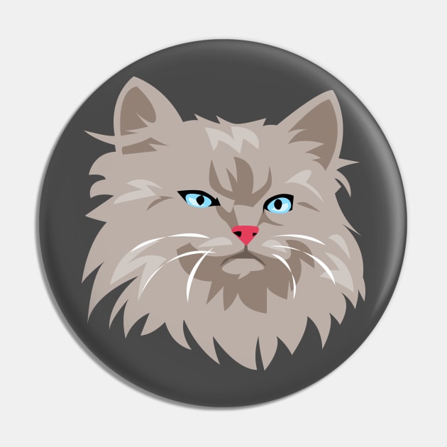 Angry Cat Pin by Irkhamsterstock