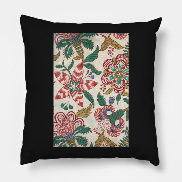 African fabric capulana floral  mask! Pillow by chessmate