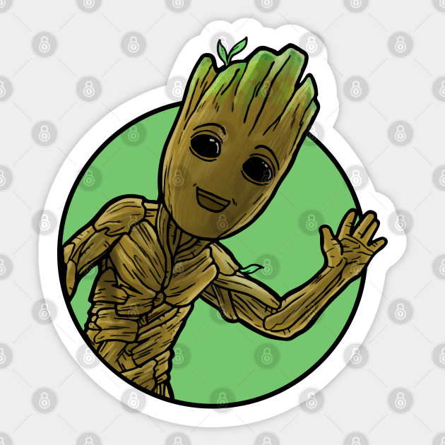 Guardians Of The Galaxy Baby Groot Groot Sticker Teepublic