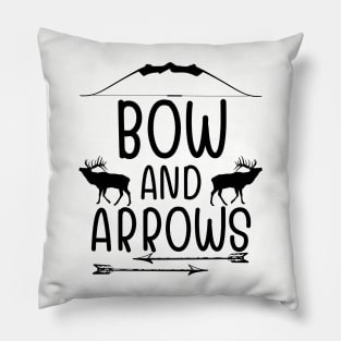 Hunting Bow and Arrows Pillow