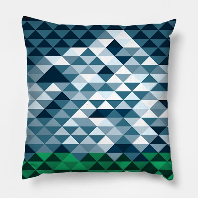 Mount Hood Oregon Abstract Pillow by BurchCreativeDesign