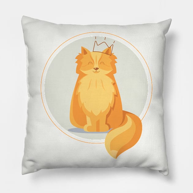 Tim - Cat King Pillow by lanaxxart