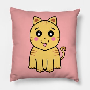 Kawaii Cute Yellow Cat Pillow