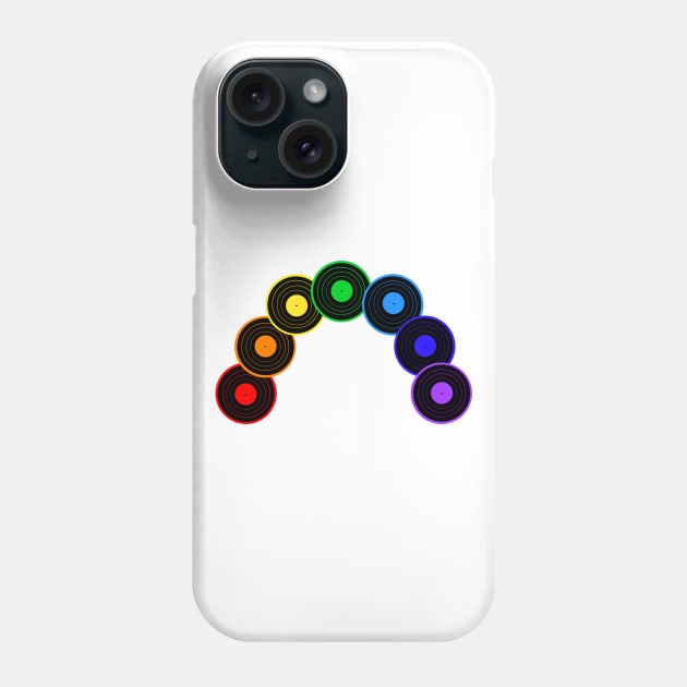 Musical Rainbow of Vinyl Records Phone Case by Art by Deborah Camp