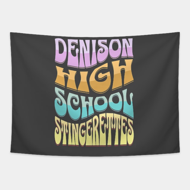Denison High School Stingerettes Retro Tapestry by Team Spirit