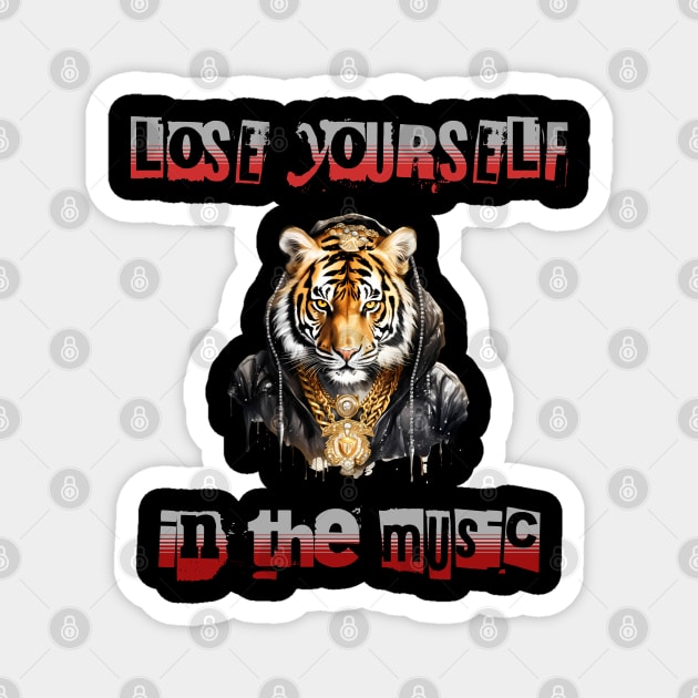 Lose yourself in the music tee Magnet by Steve