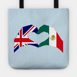 We Heart UK & Mexico Patriot Flag Series Tote