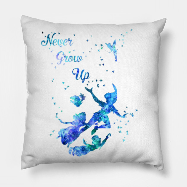 Peter Pan Never Grow Up Peter Pan Pillow Teepublic