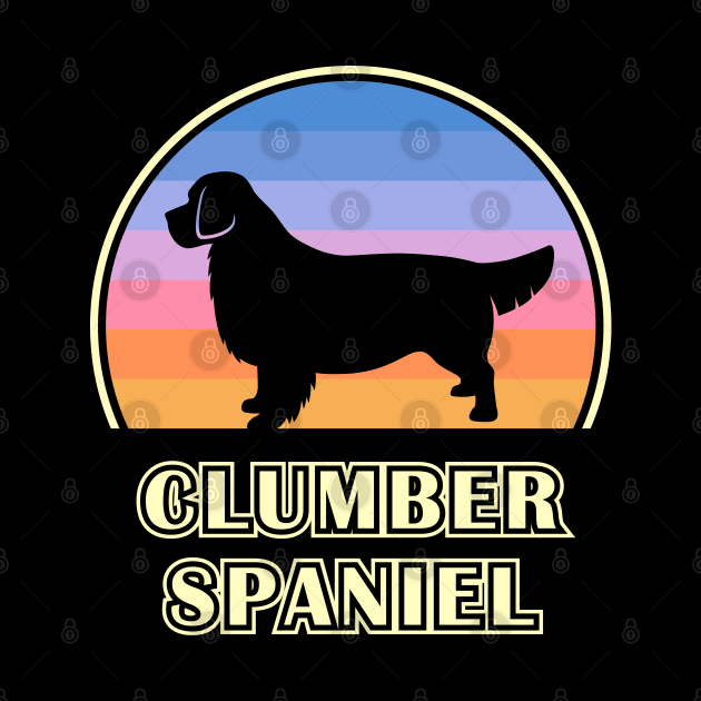 Clumber Spaniel Vintage Sunset Dog by millersye