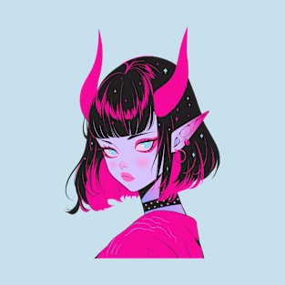 Pretty anime demon girl T-Shirt