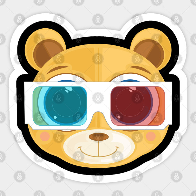 Teddy Bear 3d Bear Sticker Teepublic Uk