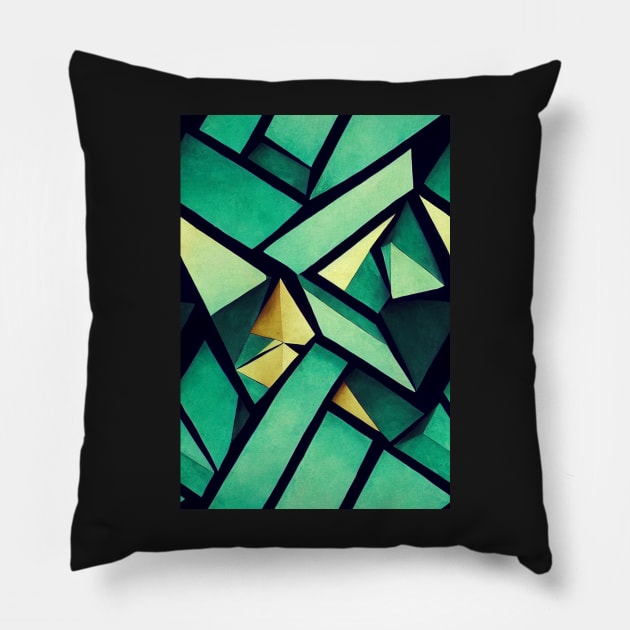 Jewel Pattern - Green Emerald, for a bit of luxury in your life! #5 Pillow by Endless-Designs