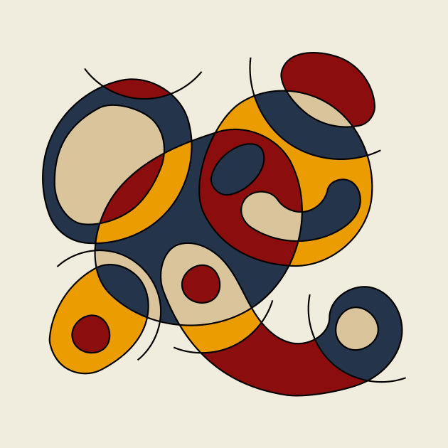 Surreal Amoeba #5 (Miro Inspired) by n23tees