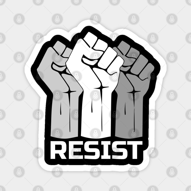 Resist with fist 3 - in White Magnet by pASob