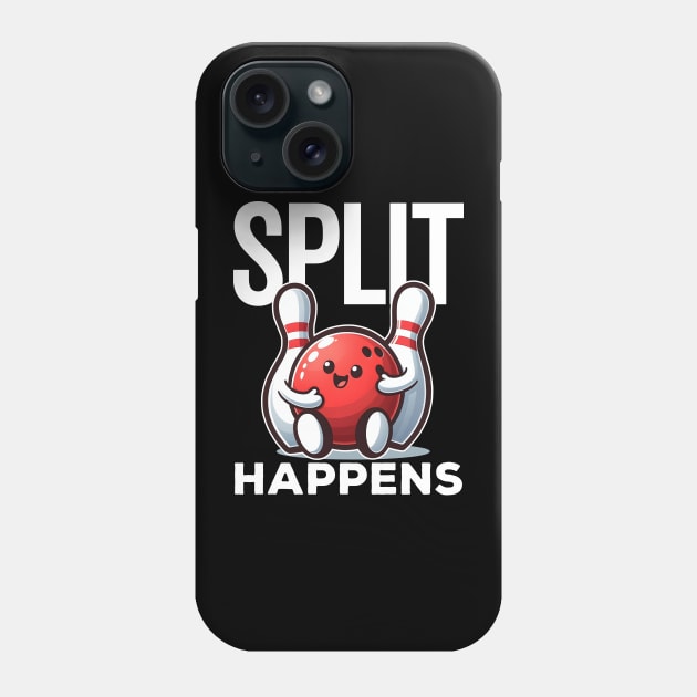 Split Happens Funny Bowling Saying Phone Case by DetourShirts