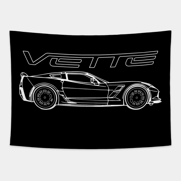 C7 vette Tapestry by cowtown_cowboy