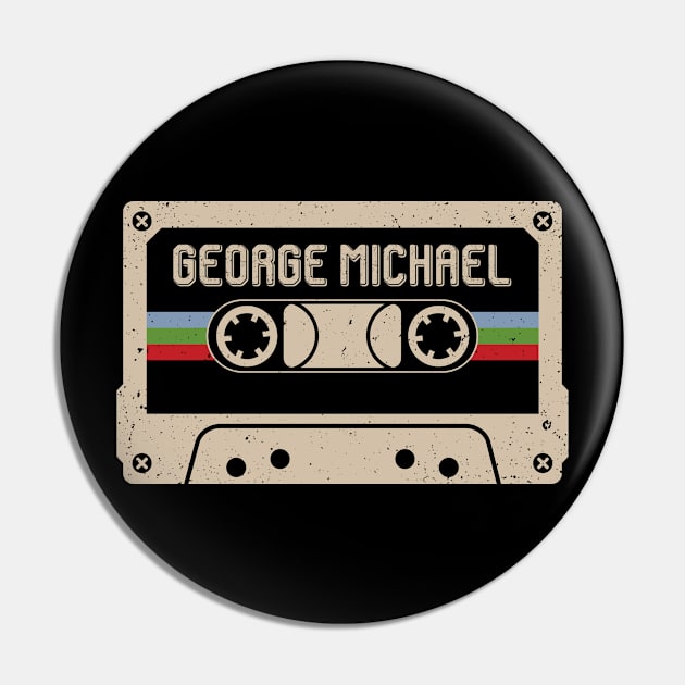 George Michael Vintage Cassette Tape Pin by Horton Cyborgrobot