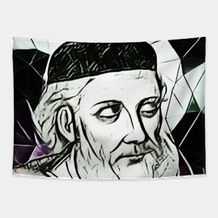 Diodorus Siculus Black and White Portrait | Diodorus Siculus Artwork 3 Tapestry